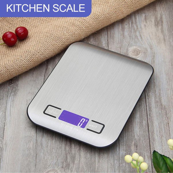 New 5000g/1g Stainless Steel Digital Electronic Kitchen Scales LCD Screen Hight Precision Baking Electronic Scales For Home